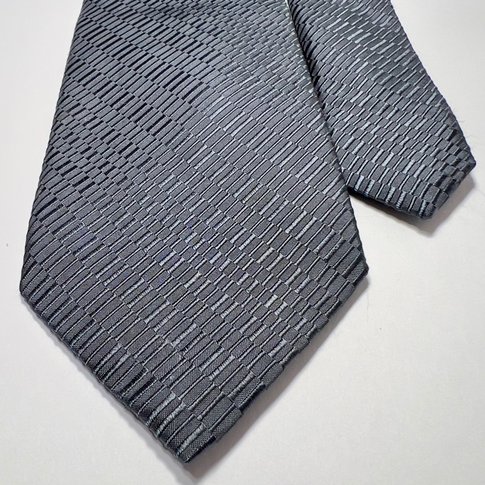 Ben Sherman Tie Modern Solid Grey 100% Silk